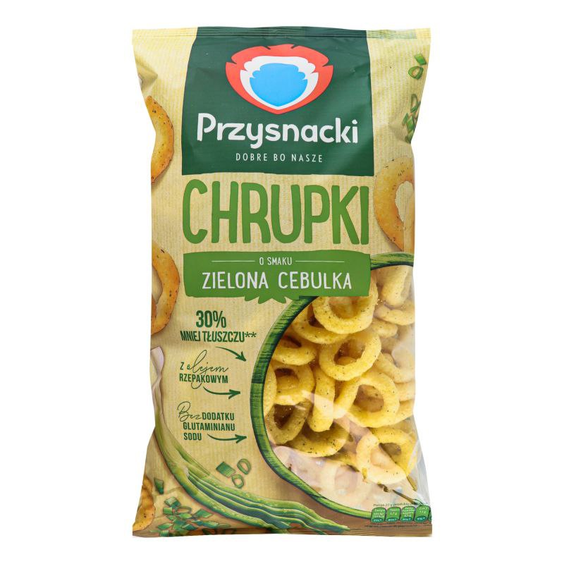 Снеки кукурудзяні PRZYSNACK зі смаком зеленої цибулі 150г